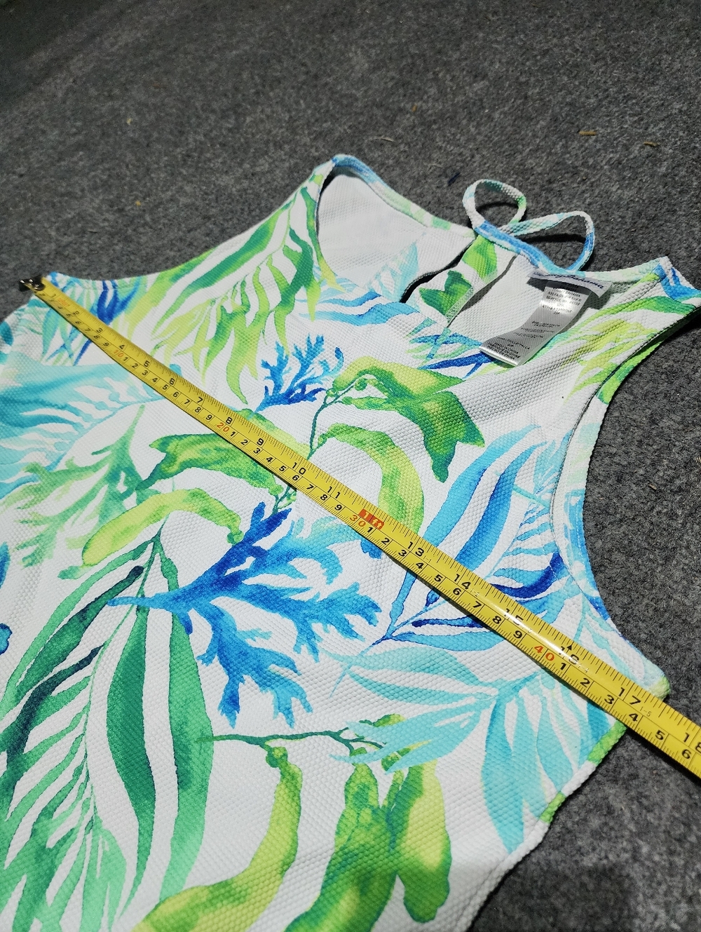 Island Cays Sea Fronds High-Neck Flounce Spa Dress Coverup Pockets UPF 50 Small - Picture 10 of 11